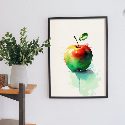 Nacnic minimalist Apple. Aesthetic Wall Art Prints for Bedroom or Living Room Design.-Artwork-Nacnic-A4-Sin Marco-Nacnic Estudio SL