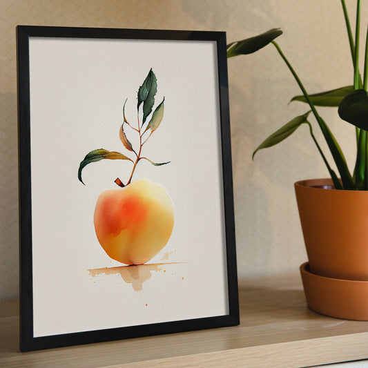 Nacnic minimalist Apricot_2. Aesthetic Wall Art Prints for Bedroom or Living Room Design.-Artwork-Nacnic-A4-Sin Marco-Nacnic Estudio SL