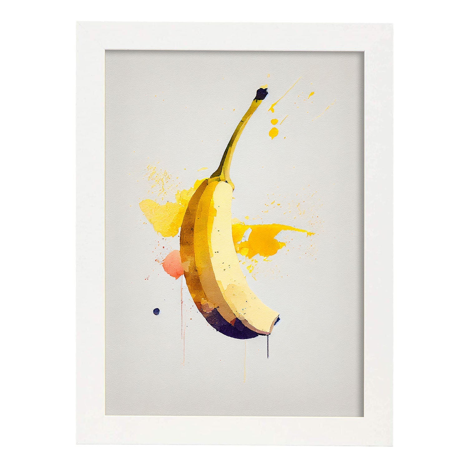 Nacnic minimalist Bananasplit. Aesthetic Wall Art Prints for Bedroom or Living Room Design.-Artwork-Nacnic-A4-Marco Blanco-Nacnic Estudio SL