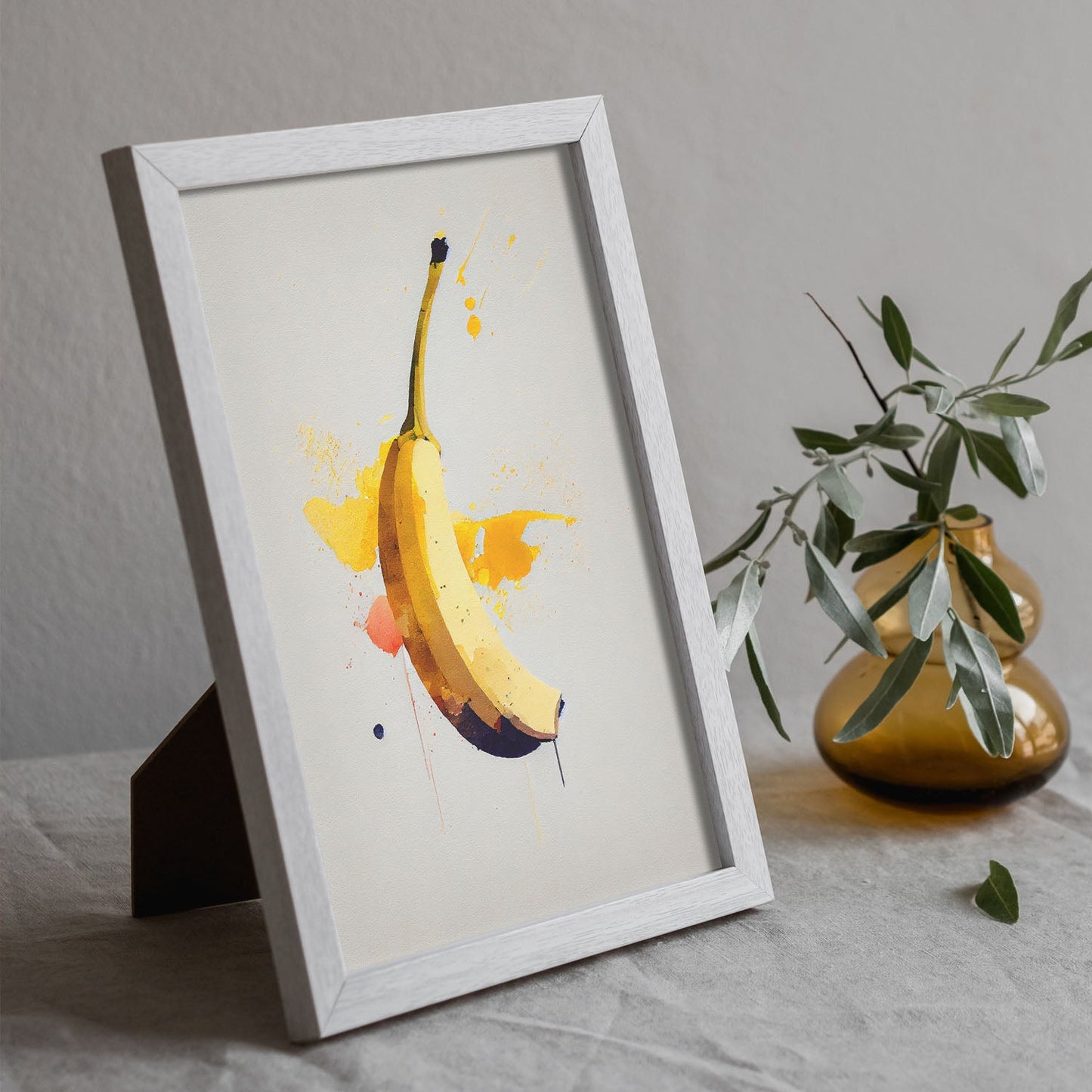 Nacnic minimalist Bananasplit. Aesthetic Wall Art Prints for Bedroom or Living Room Design.-Artwork-Nacnic-A4-Sin Marco-Nacnic Estudio SL