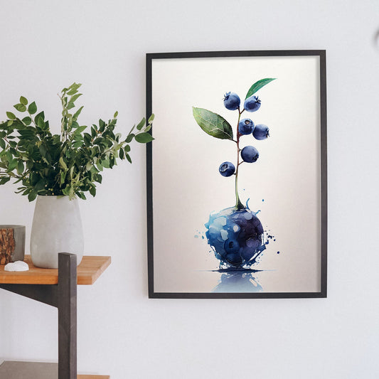 Nacnic minimalist Blueberry_2. Aesthetic Wall Art Prints for Bedroom or Living Room Design.-Artwork-Nacnic-A4-Sin Marco-Nacnic Estudio SL