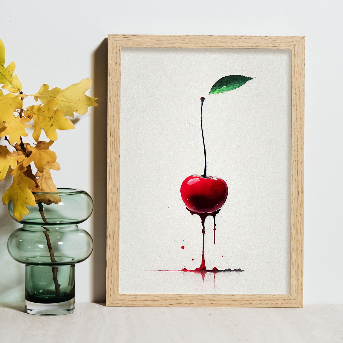 Nacnic minimalist Cherry_2. Aesthetic Wall Art Prints for Bedroom or Living Room Design.