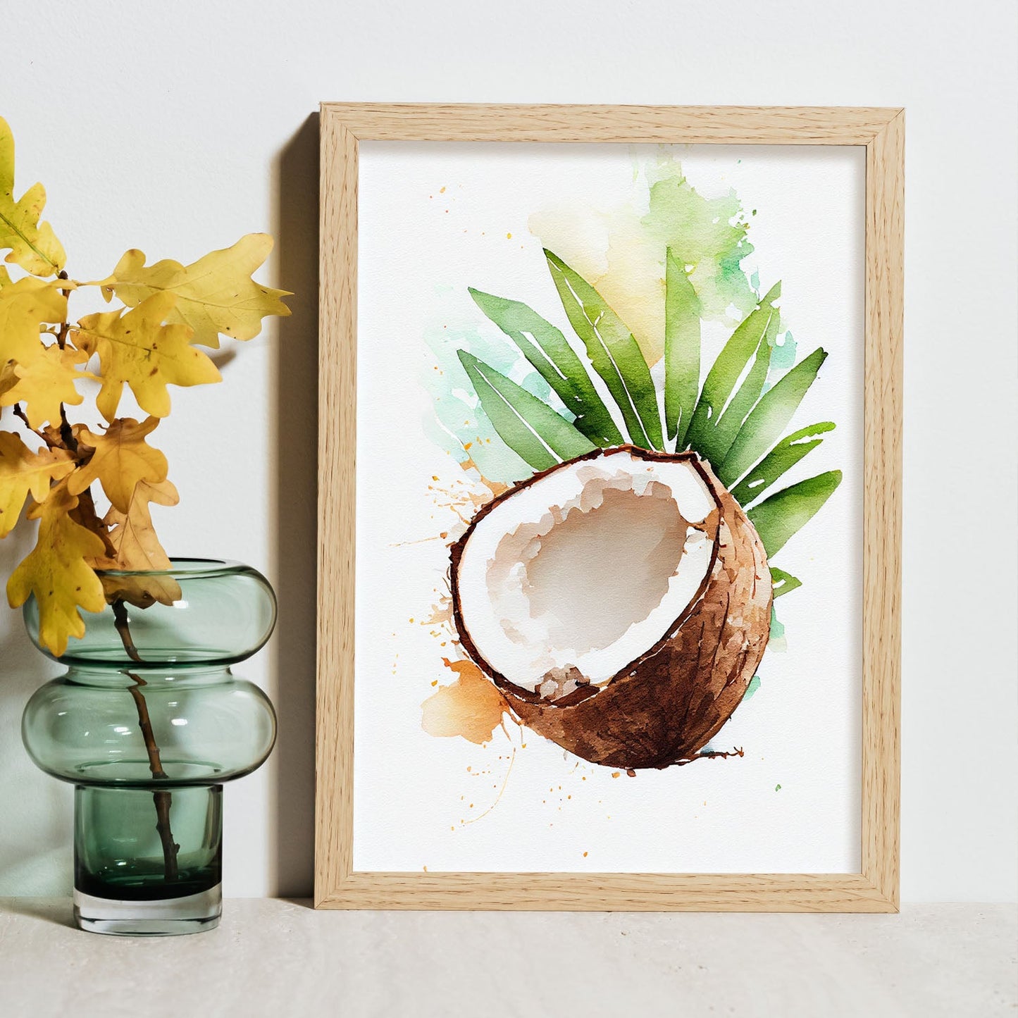 Nacnic minimalist Coconut_2. Aesthetic Wall Art Prints for Bedroom or Living Room Design.
