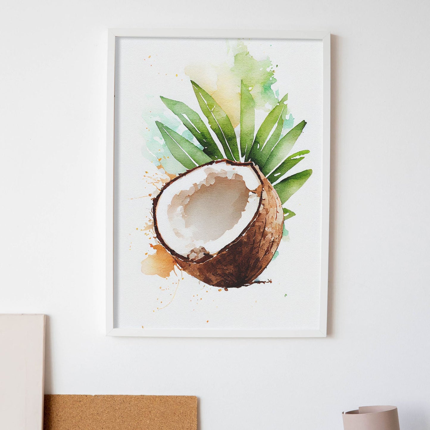 Nacnic minimalist Coconut_2. Aesthetic Wall Art Prints for Bedroom or Living Room Design.-Artwork-Nacnic-A4-Sin Marco-Nacnic Estudio SL