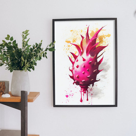 Nacnic minimalist Dragonfruit. Aesthetic Wall Art Prints for Bedroom or Living Room Design.-Artwork-Nacnic-A4-Sin Marco-Nacnic Estudio SL