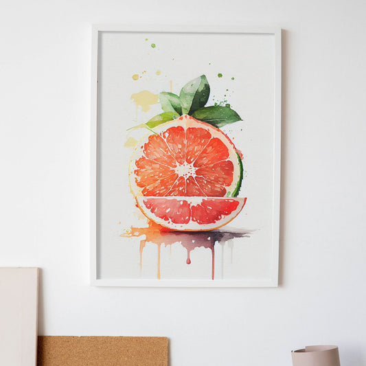 Nacnic minimalist Grapefruit_1. Aesthetic Wall Art Prints for Bedroom or Living Room Design.-Artwork-Nacnic-A4-Sin Marco-Nacnic Estudio SL