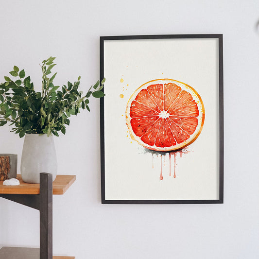 Nacnic minimalist Grapefruit_2. Aesthetic Wall Art Prints for Bedroom or Living Room Design.-Artwork-Nacnic-A4-Sin Marco-Nacnic Estudio SL