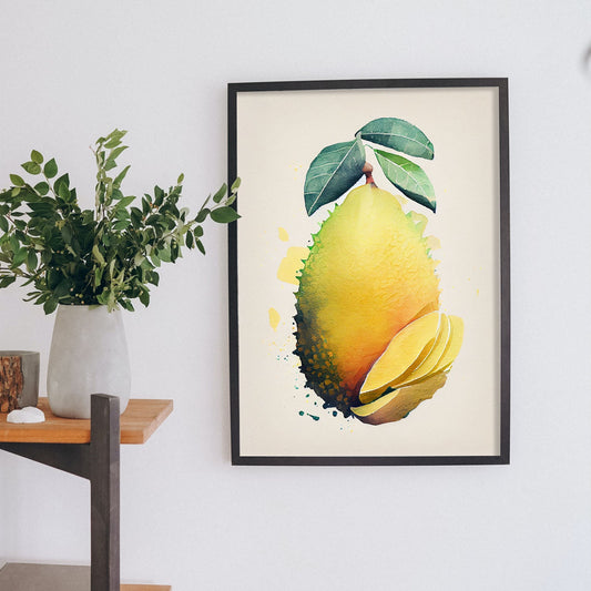 Nacnic minimalist Jackfruit. Aesthetic Wall Art Prints for Bedroom or Living Room Design.-Artwork-Nacnic-A4-Sin Marco-Nacnic Estudio SL
