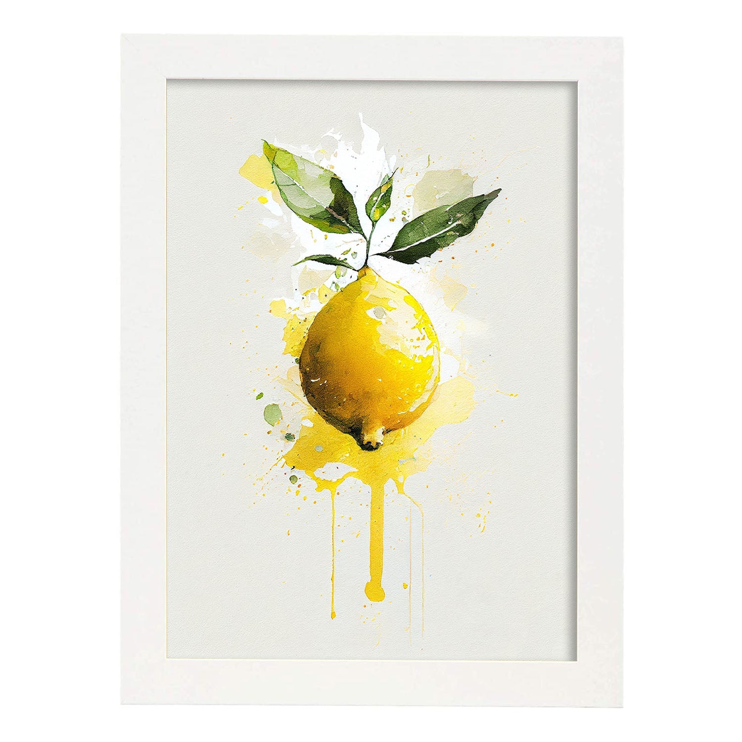 Nacnic minimalist Lemon. Aesthetic Wall Art Prints for Bedroom or Living Room Design.-Artwork-Nacnic-A4-Marco Blanco-Nacnic Estudio SL