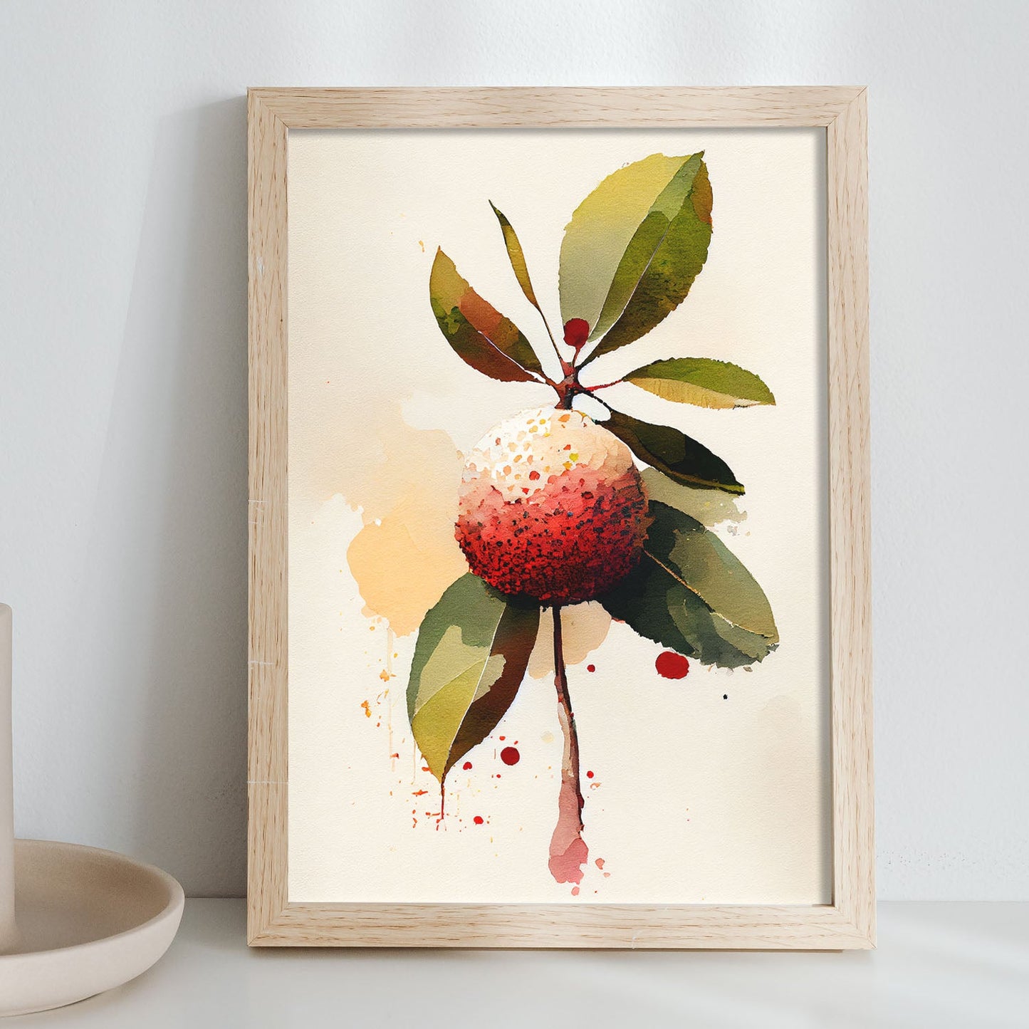 Nacnic minimalist Lychee_1. Aesthetic Wall Art Prints for Bedroom or Living Room Design.