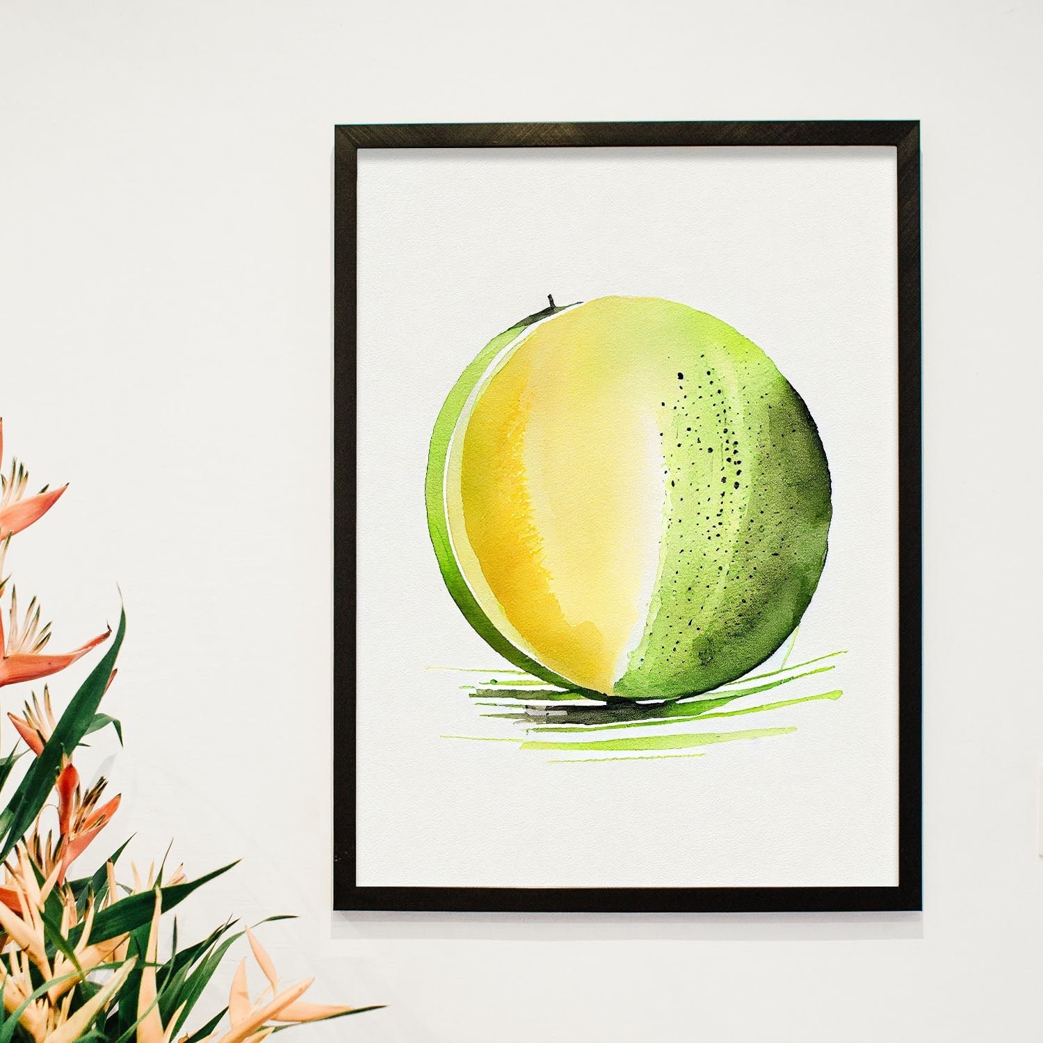 Nacnic minimalist Melon_1. Aesthetic Wall Art Prints for Bedroom or Living Room Design.-Artwork-Nacnic-A4-Sin Marco-Nacnic Estudio SL