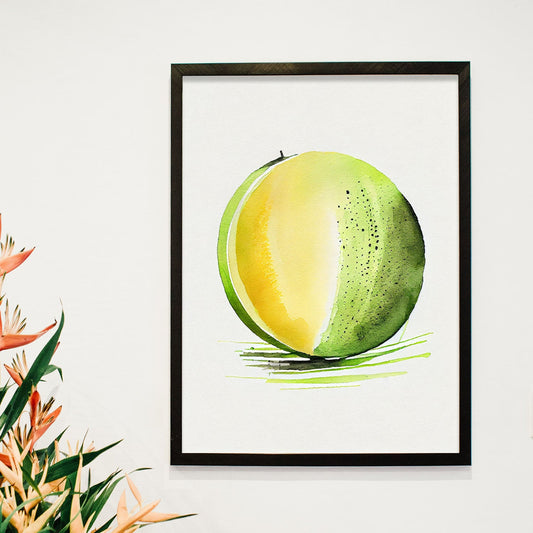 Nacnic minimalist Melon_1. Aesthetic Wall Art Prints for Bedroom or Living Room Design.-Artwork-Nacnic-A4-Sin Marco-Nacnic Estudio SL
