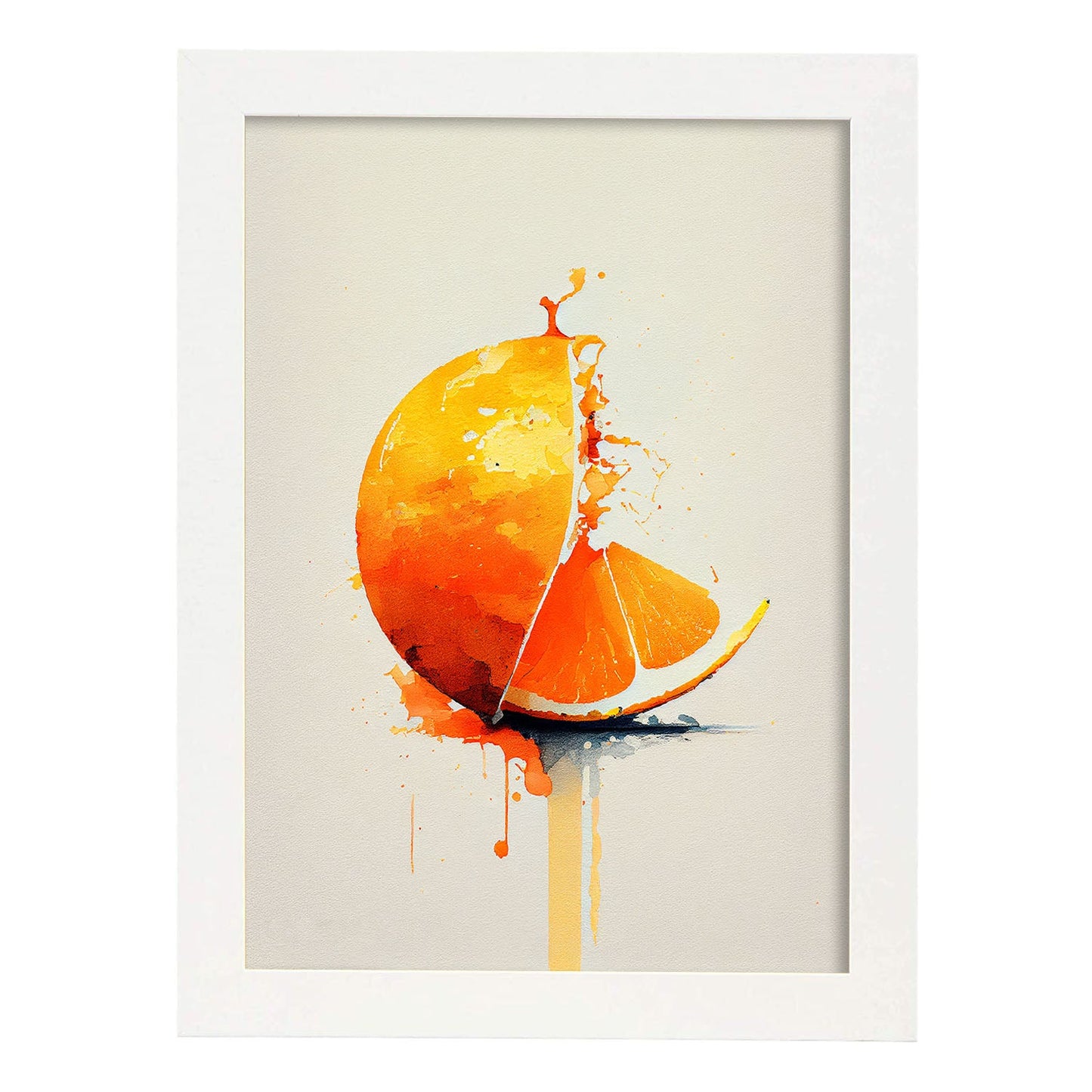 Nacnic minimalist Orange_1. Aesthetic Wall Art Prints for Bedroom or Living Room Design.-Artwork-Nacnic-A4-Marco Blanco-Nacnic Estudio SL