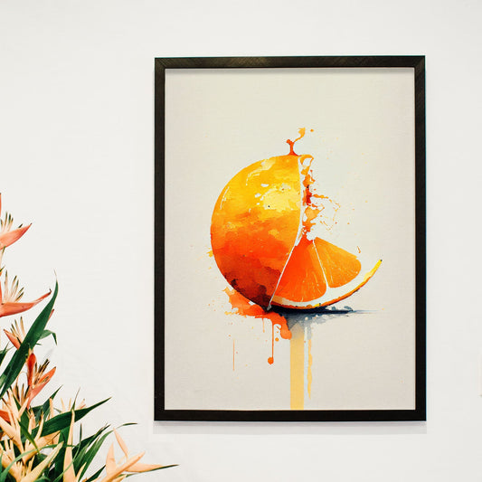 Nacnic minimalist Orange_1. Aesthetic Wall Art Prints for Bedroom or Living Room Design.-Artwork-Nacnic-A4-Sin Marco-Nacnic Estudio SL