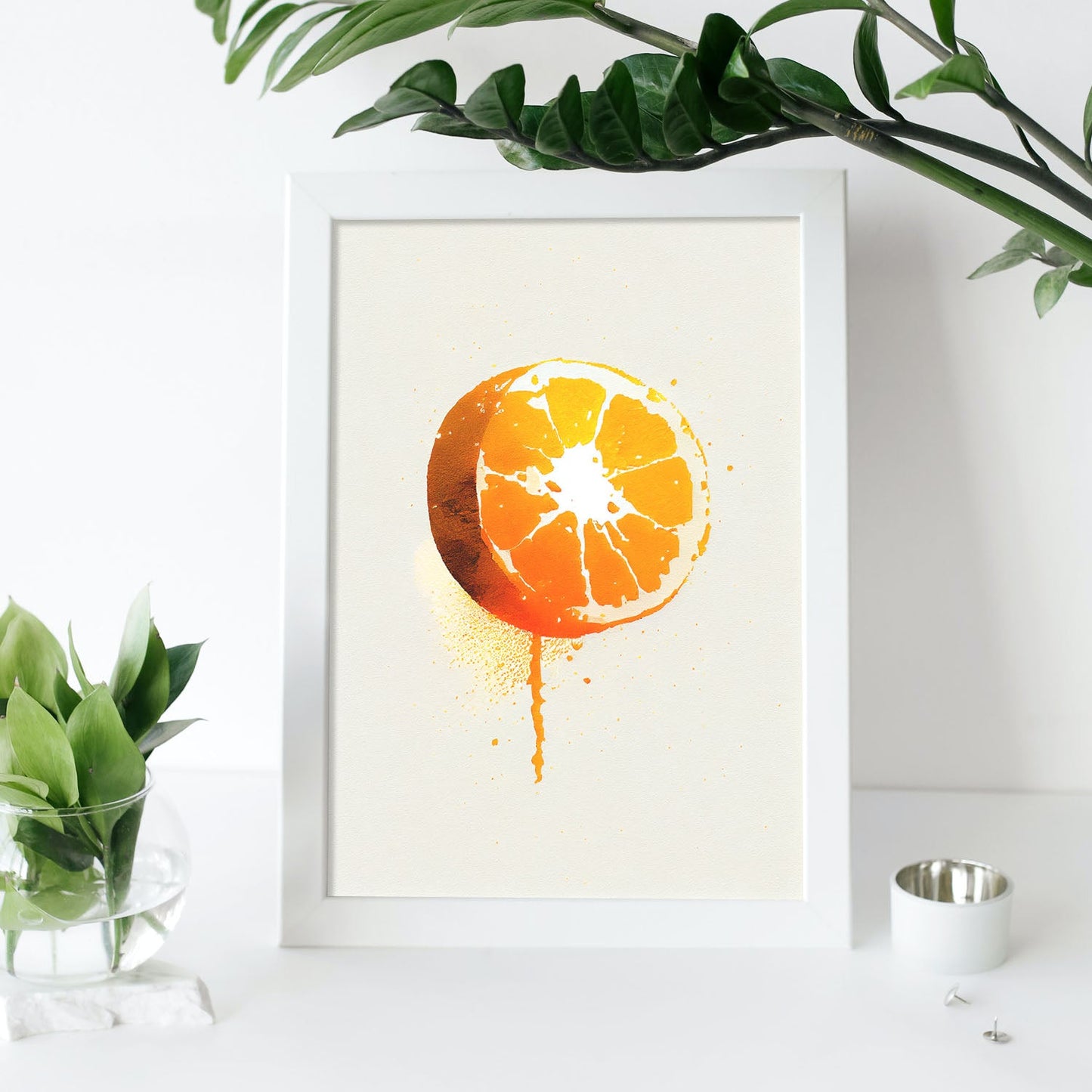 Nacnic minimalist Orange_2. Aesthetic Wall Art Prints for Bedroom or Living Room Design.
