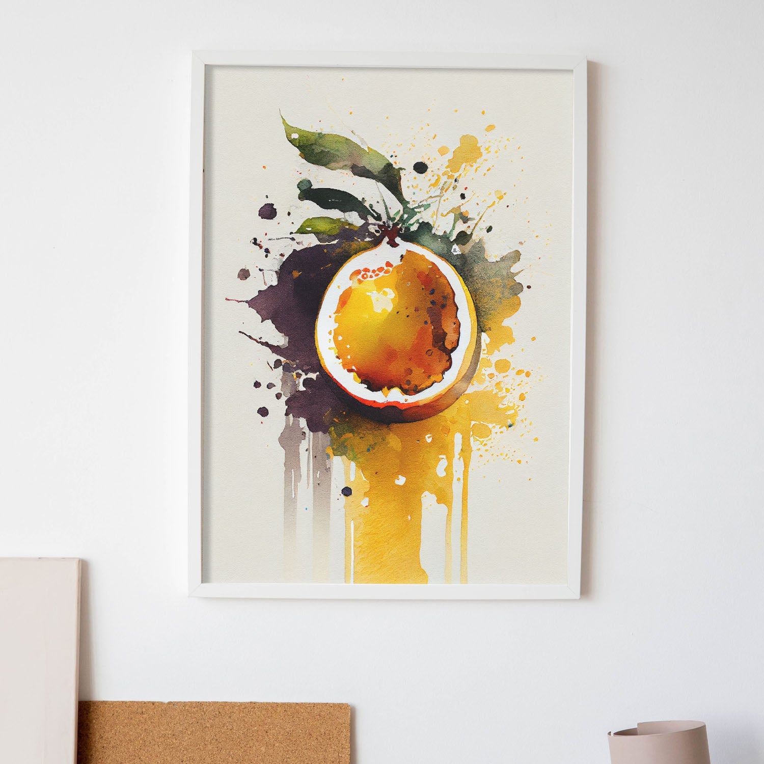 Nacnic minimalist Passionfruit_1. Aesthetic Wall Art Prints for Bedroom or Living Room Design.-Artwork-Nacnic-A4-Sin Marco-Nacnic Estudio SL