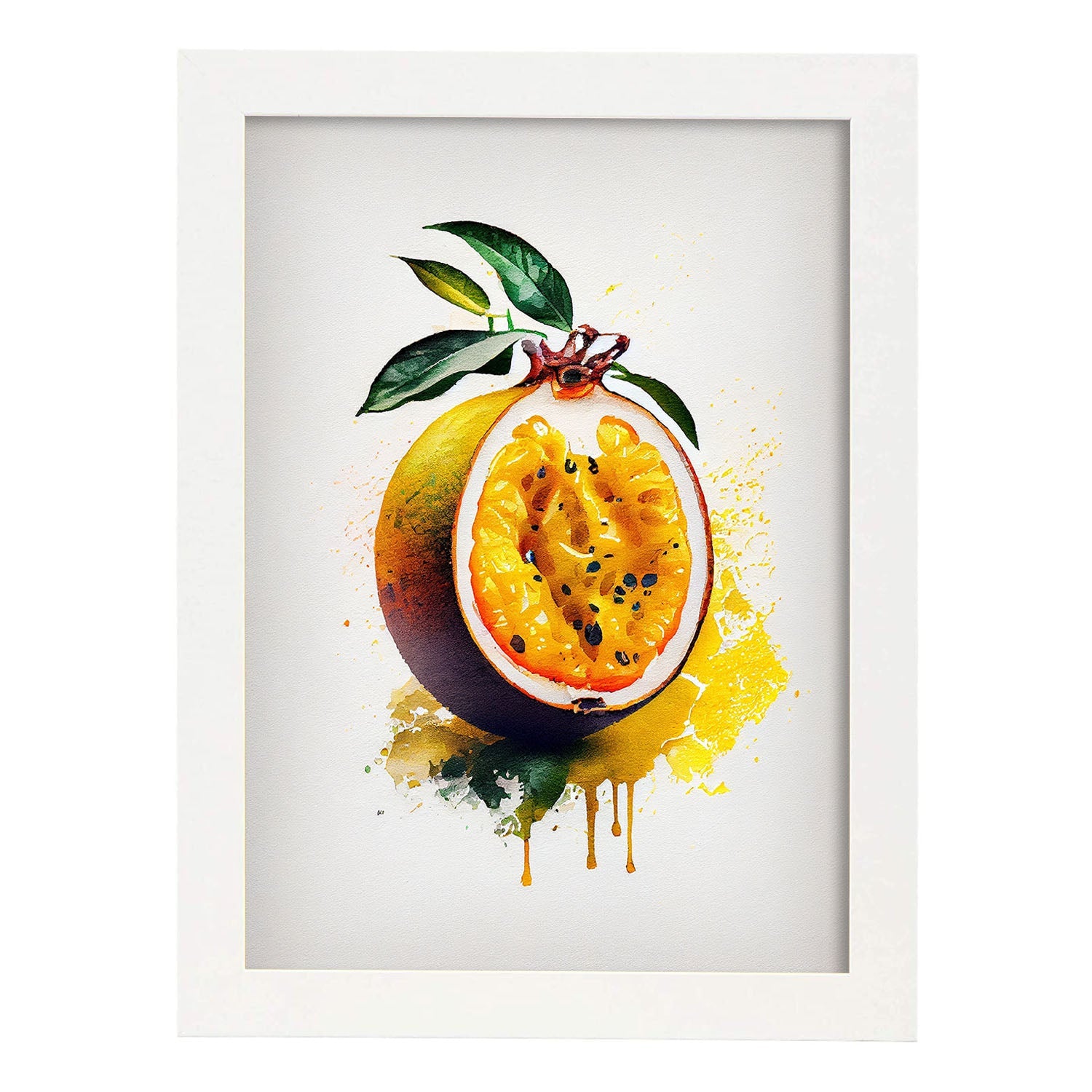 Nacnic minimalist Passionfruit_2. Aesthetic Wall Art Prints for Bedroom or Living Room Design.-Artwork-Nacnic-A4-Marco Blanco-Nacnic Estudio SL