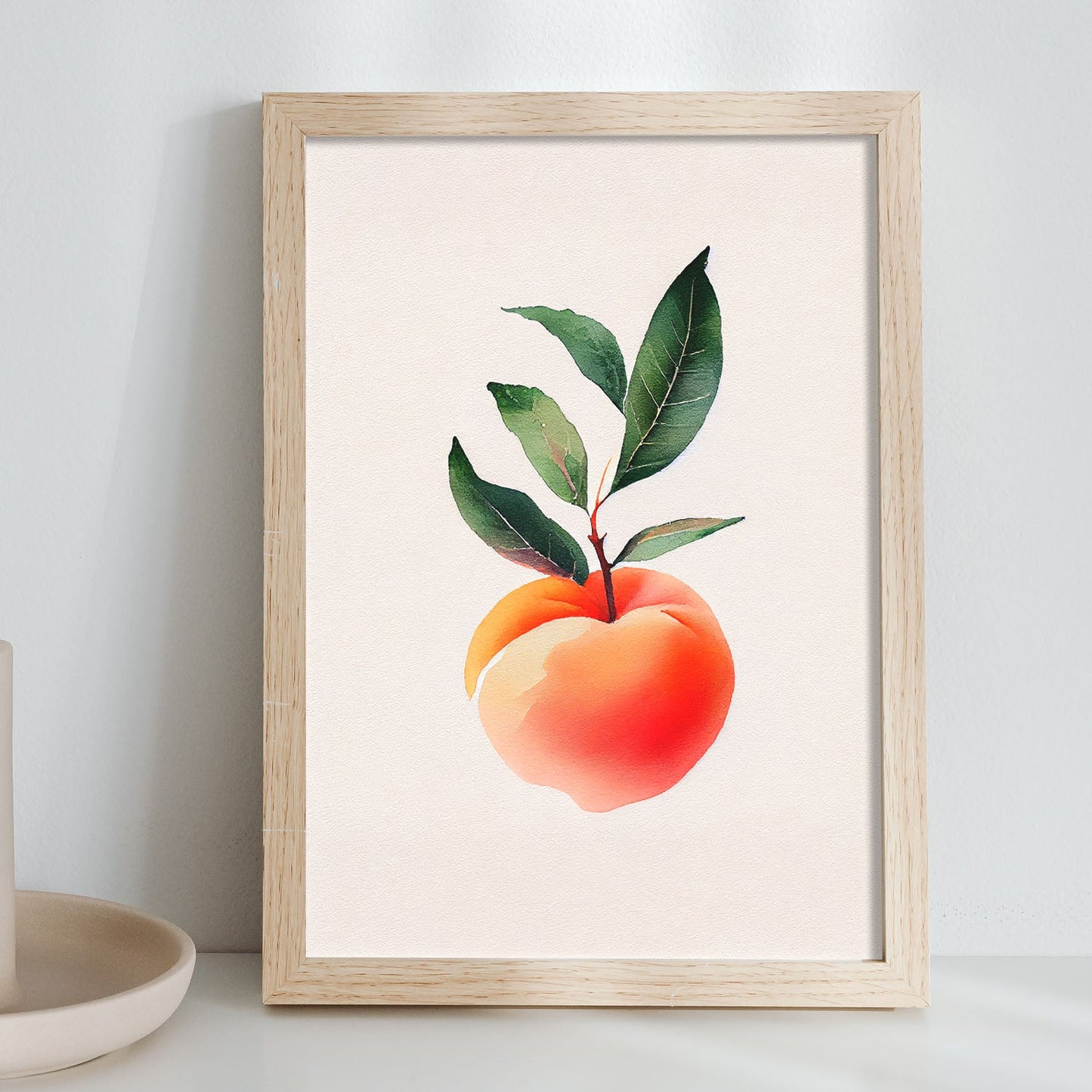 Nacnic minimalist Peach_1. Aesthetic Wall Art Prints for Bedroom or Living Room Design.
