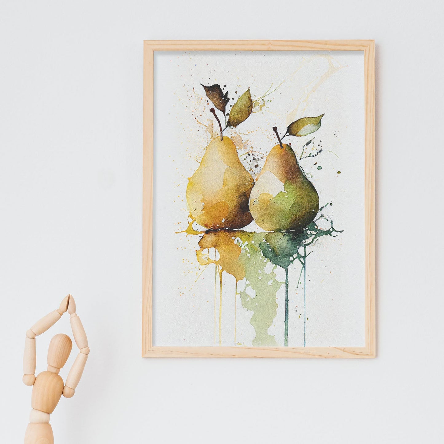 Nacnic minimalist Pears. Aesthetic Wall Art Prints for Bedroom or Living Room Design.