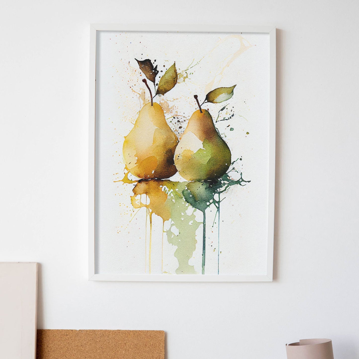 Nacnic minimalist Pears. Aesthetic Wall Art Prints for Bedroom or Living Room Design.-Artwork-Nacnic-A4-Sin Marco-Nacnic Estudio SL