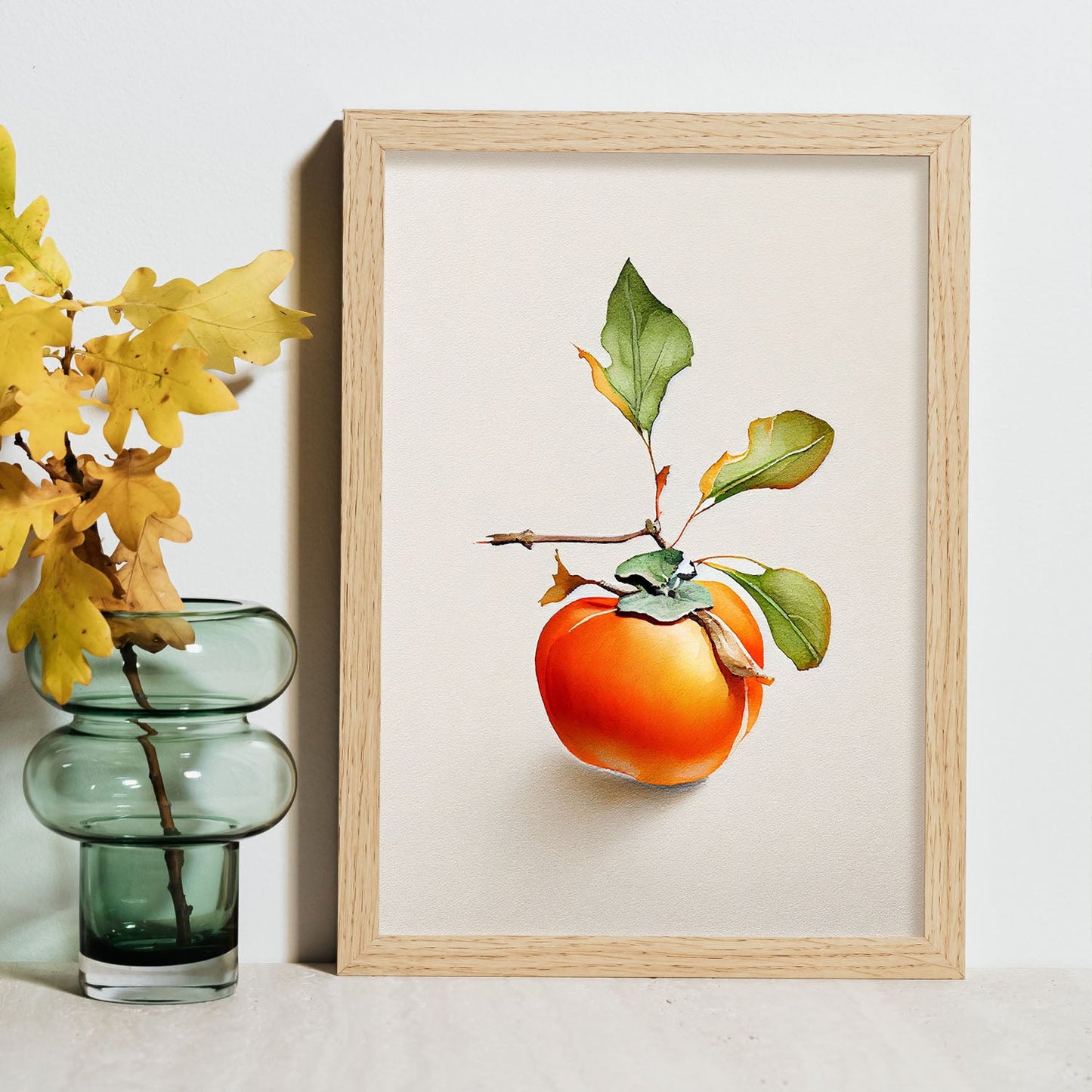 Nacnic minimalist Persimmon. Aesthetic Wall Art Prints for Bedroom or Living Room Design.