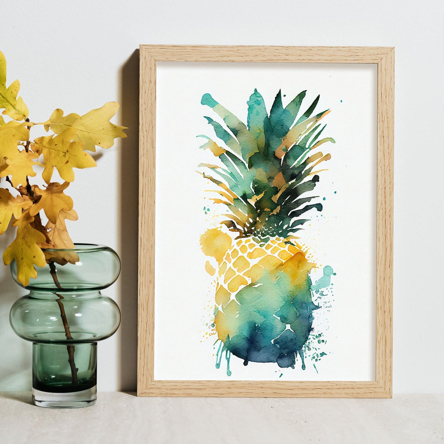 Nacnic minimalist Pineapple_1. Aesthetic Wall Art Prints for Bedroom or Living Room Design.