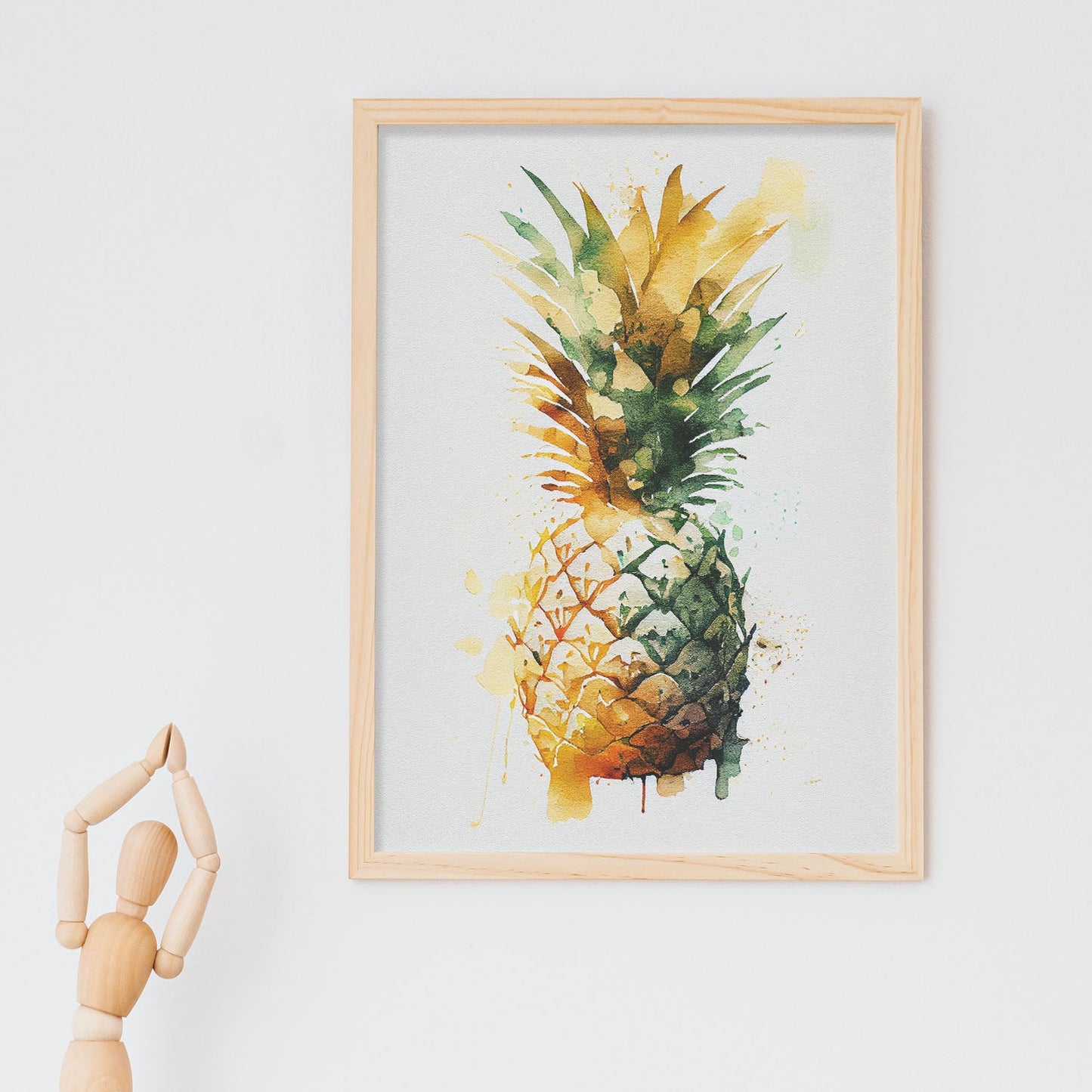 Nacnic minimalist Pineapple_2. Aesthetic Wall Art Prints for Bedroom or Living Room Design.