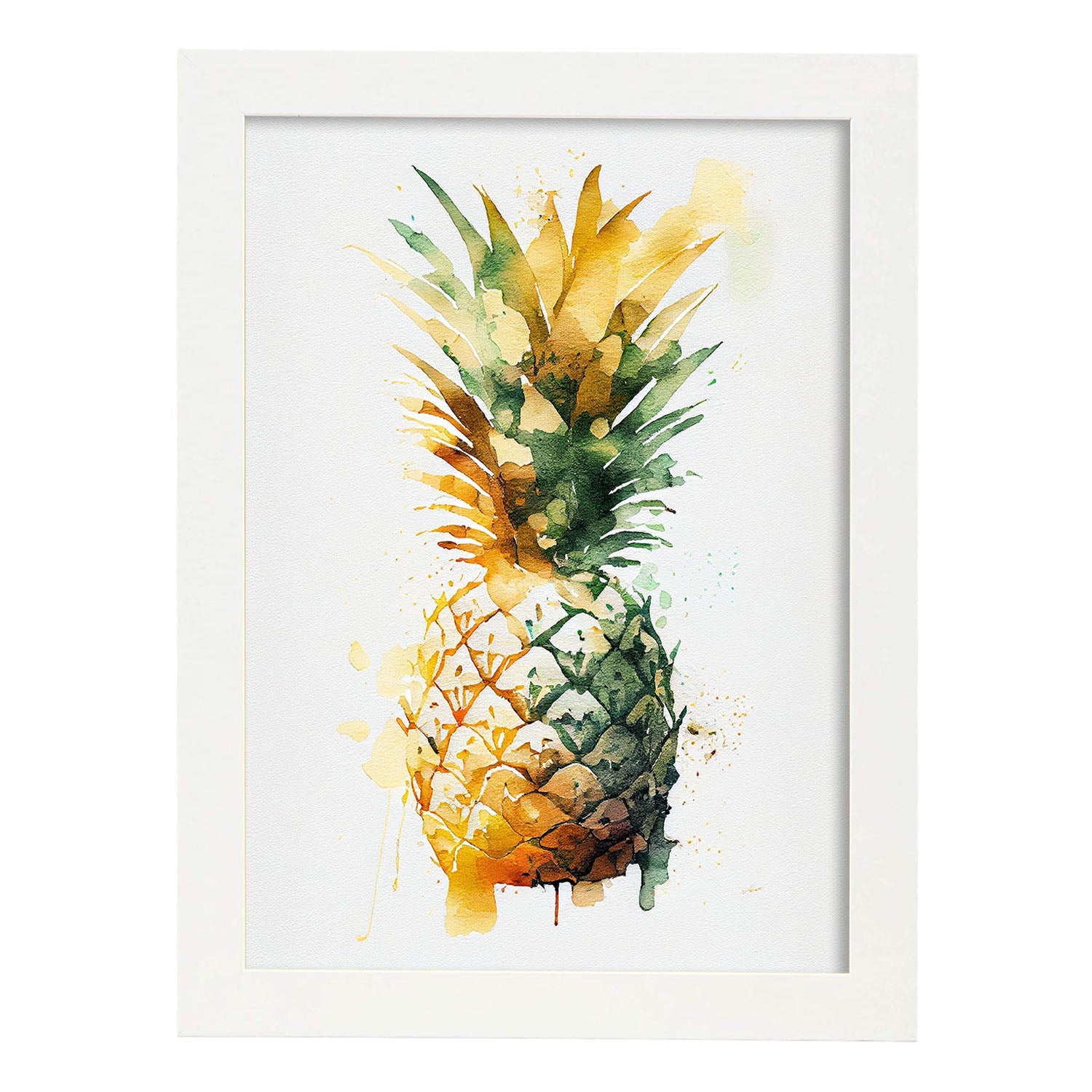 Nacnic minimalist Pineapple_2. Aesthetic Wall Art Prints for Bedroom or Living Room Design.-Artwork-Nacnic-A4-Marco Blanco-Nacnic Estudio SL