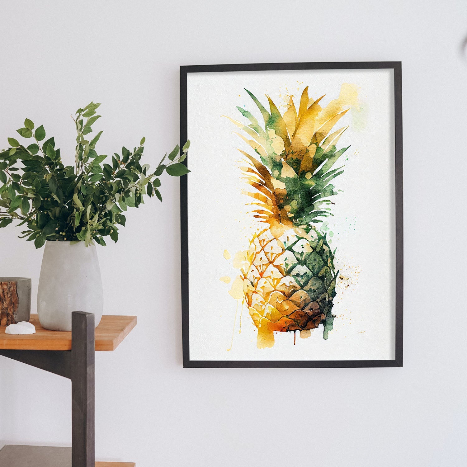 Nacnic minimalist Pineapple_2. Aesthetic Wall Art Prints for Bedroom or Living Room Design.-Artwork-Nacnic-A4-Sin Marco-Nacnic Estudio SL