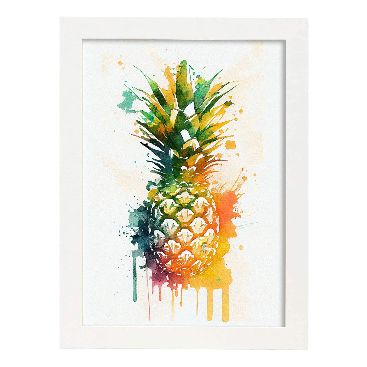 Nacnic minimalist Pineapple_3. Aesthetic Wall Art Prints for Bedroom or Living Room Design.-Artwork-Nacnic-A4-Marco Blanco-Nacnic Estudio SL
