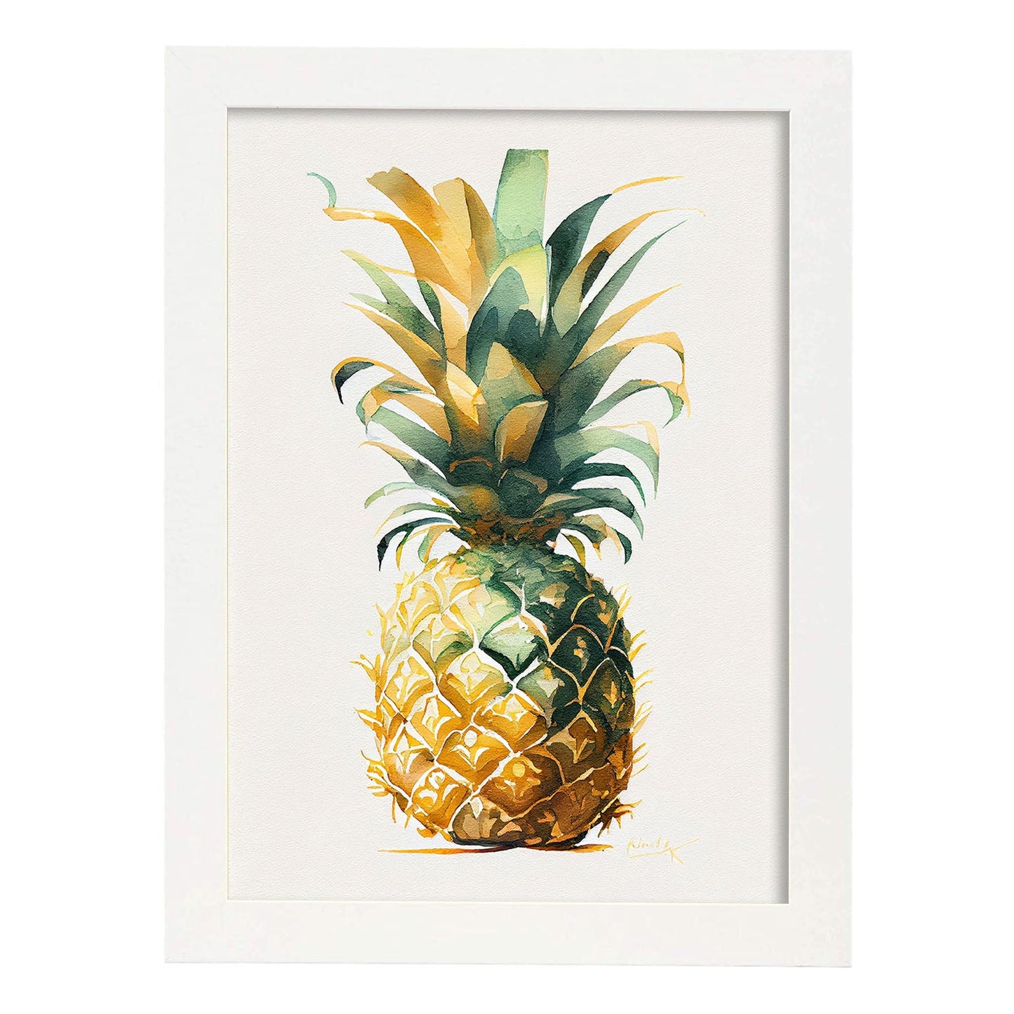 Nacnic minimalist Pineapple_4. Aesthetic Wall Art Prints for Bedroom or Living Room Design.-Artwork-Nacnic-A4-Marco Blanco-Nacnic Estudio SL