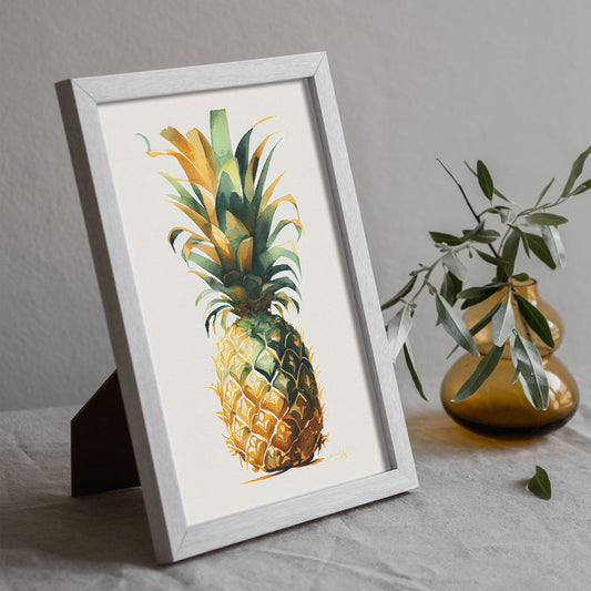Nacnic minimalist Pineapple_4. Aesthetic Wall Art Prints for Bedroom or Living Room Design.-Artwork-Nacnic-A4-Sin Marco-Nacnic Estudio SL