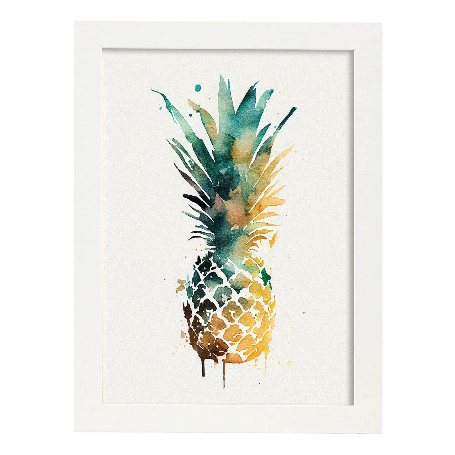 Nacnic minimalist Pineapple_5. Aesthetic Wall Art Prints for Bedroom or Living Room Design.-Artwork-Nacnic-A4-Marco Blanco-Nacnic Estudio SL
