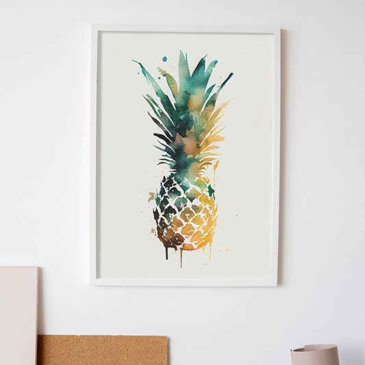 Nacnic minimalist Pineapple_5. Aesthetic Wall Art Prints for Bedroom or Living Room Design.-Artwork-Nacnic-A4-Sin Marco-Nacnic Estudio SL
