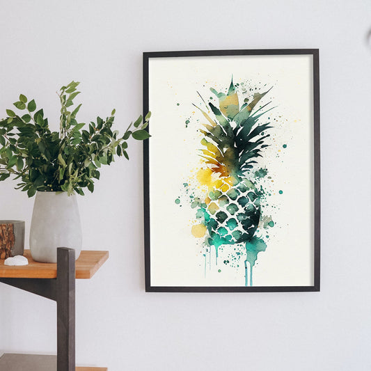 Nacnic minimalist Pineapple_6. Aesthetic Wall Art Prints for Bedroom or Living Room Design.-Artwork-Nacnic-A4-Sin Marco-Nacnic Estudio SL