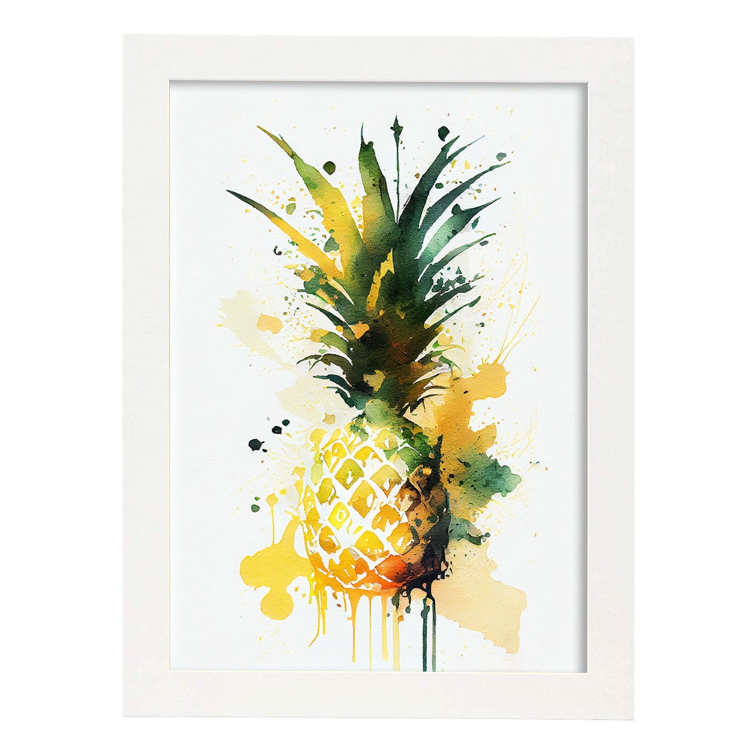 Nacnic minimalist Pineapple_7. Aesthetic Wall Art Prints for Bedroom or Living Room Design.-Artwork-Nacnic-A4-Marco Blanco-Nacnic Estudio SL