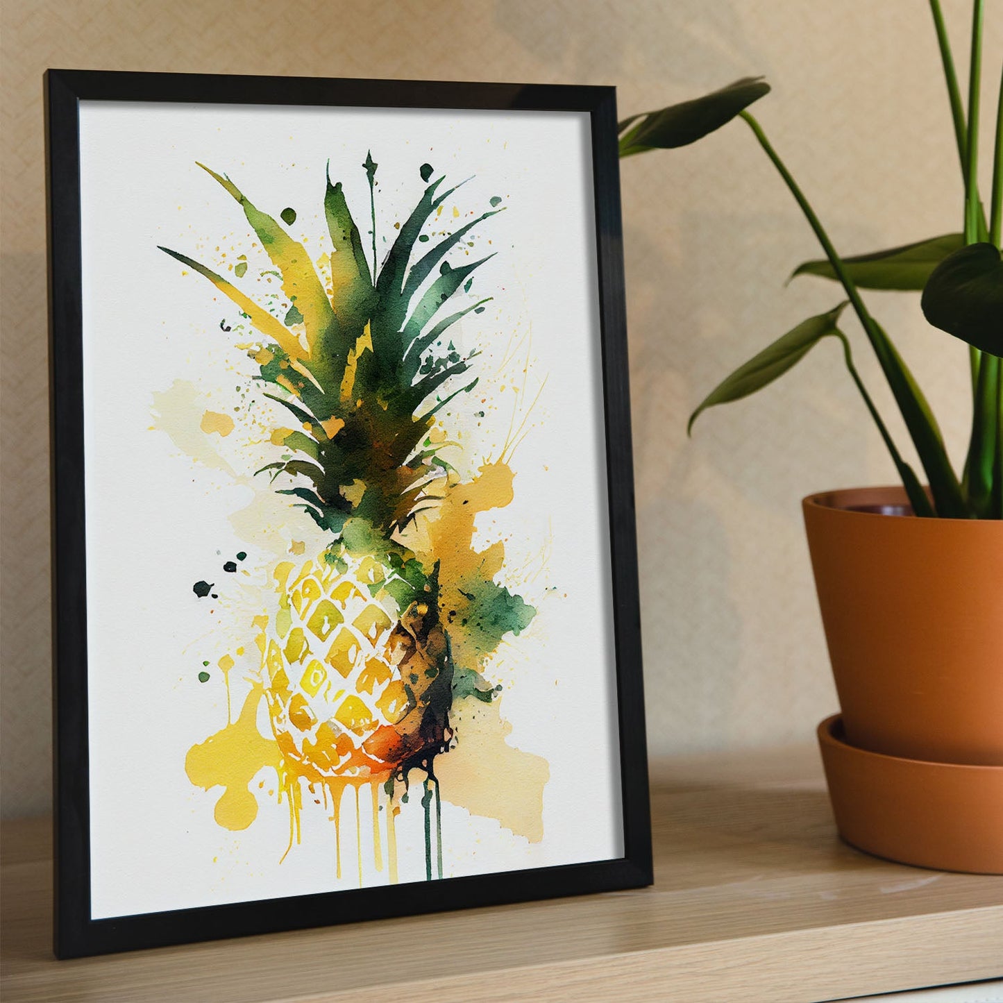 Nacnic minimalist Pineapple_7. Aesthetic Wall Art Prints for Bedroom or Living Room Design.-Artwork-Nacnic-A4-Sin Marco-Nacnic Estudio SL