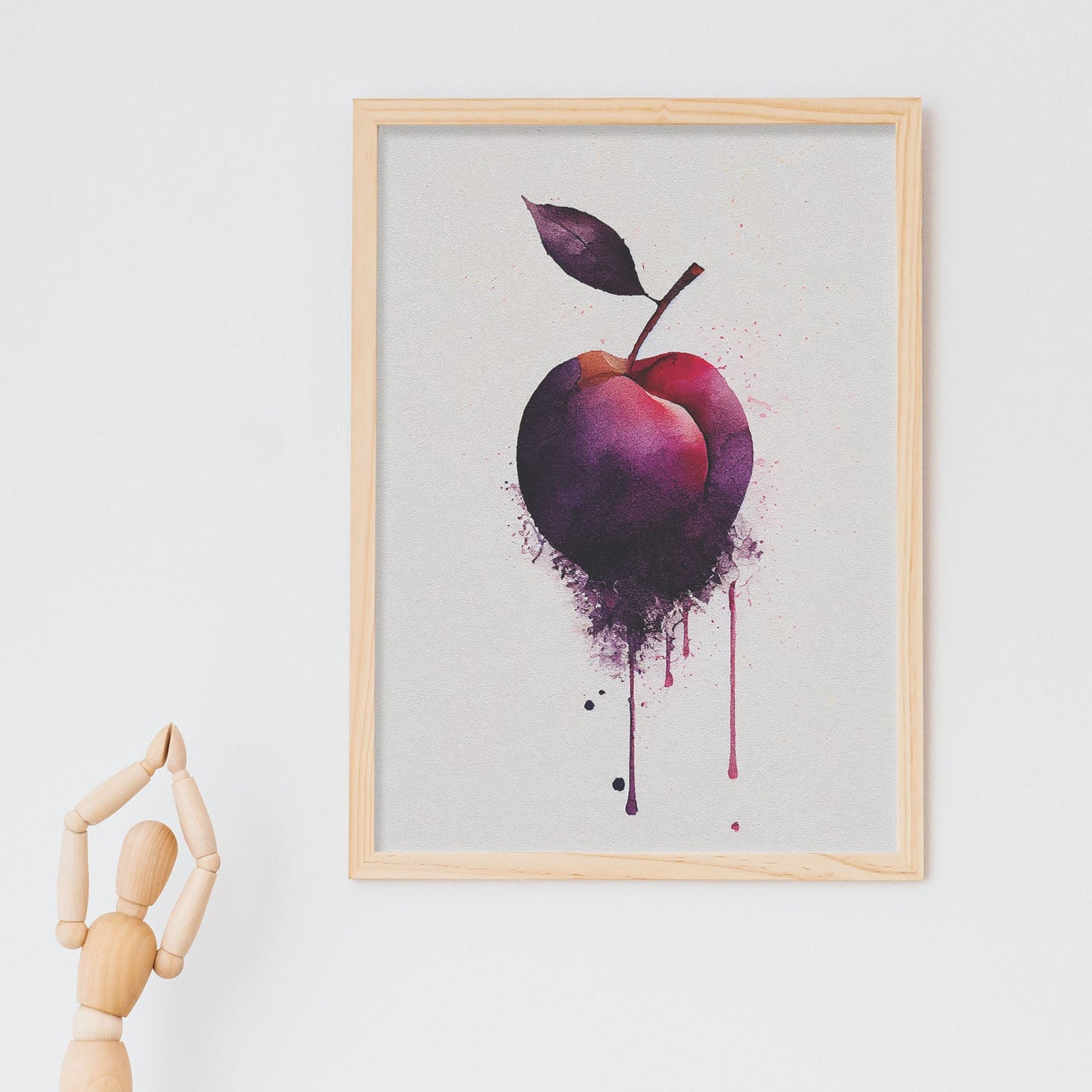 Nacnic minimalist Plum_2. Aesthetic Wall Art Prints for Bedroom or Living Room Design.