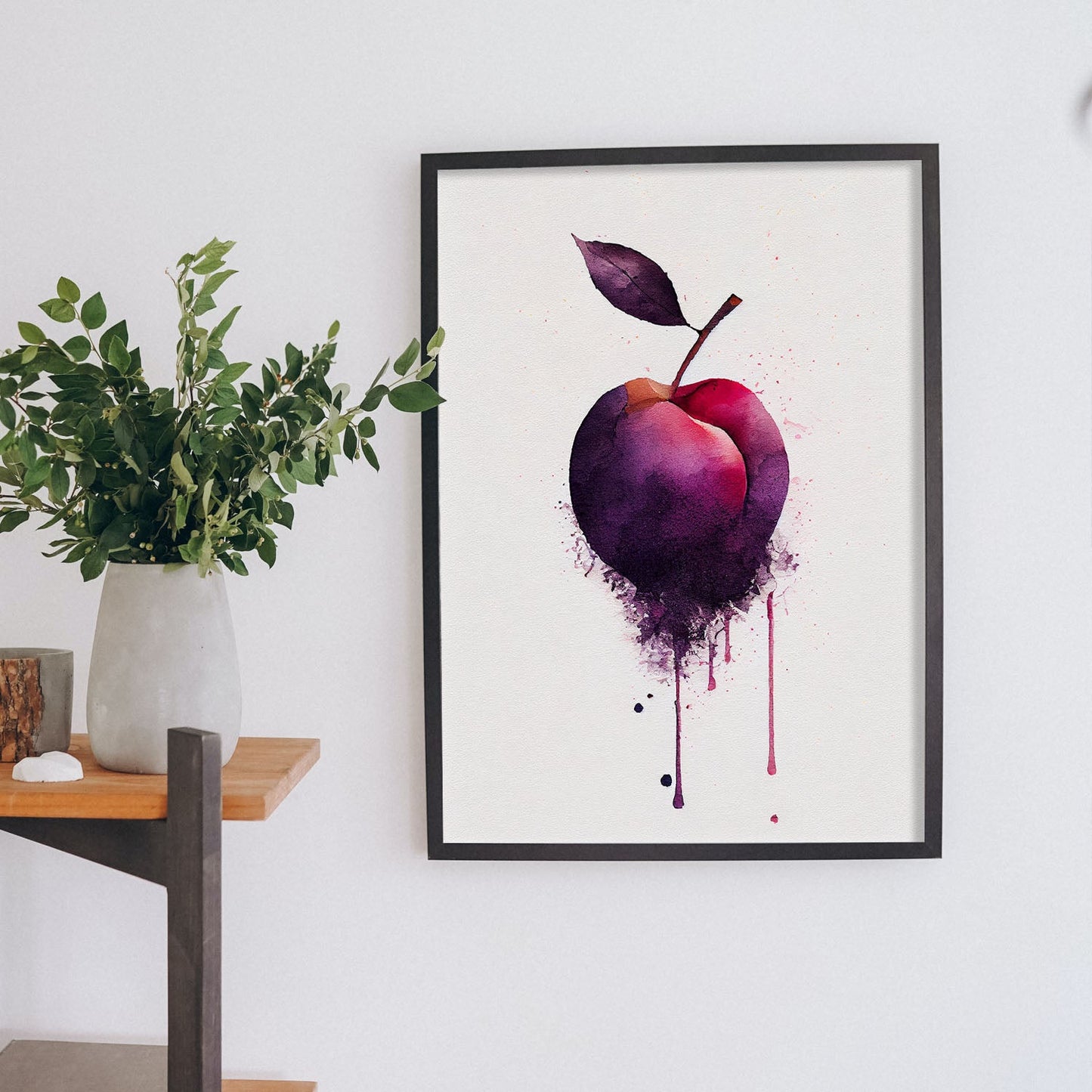 Nacnic minimalist Plum_2. Aesthetic Wall Art Prints for Bedroom or Living Room Design.-Artwork-Nacnic-A4-Sin Marco-Nacnic Estudio SL