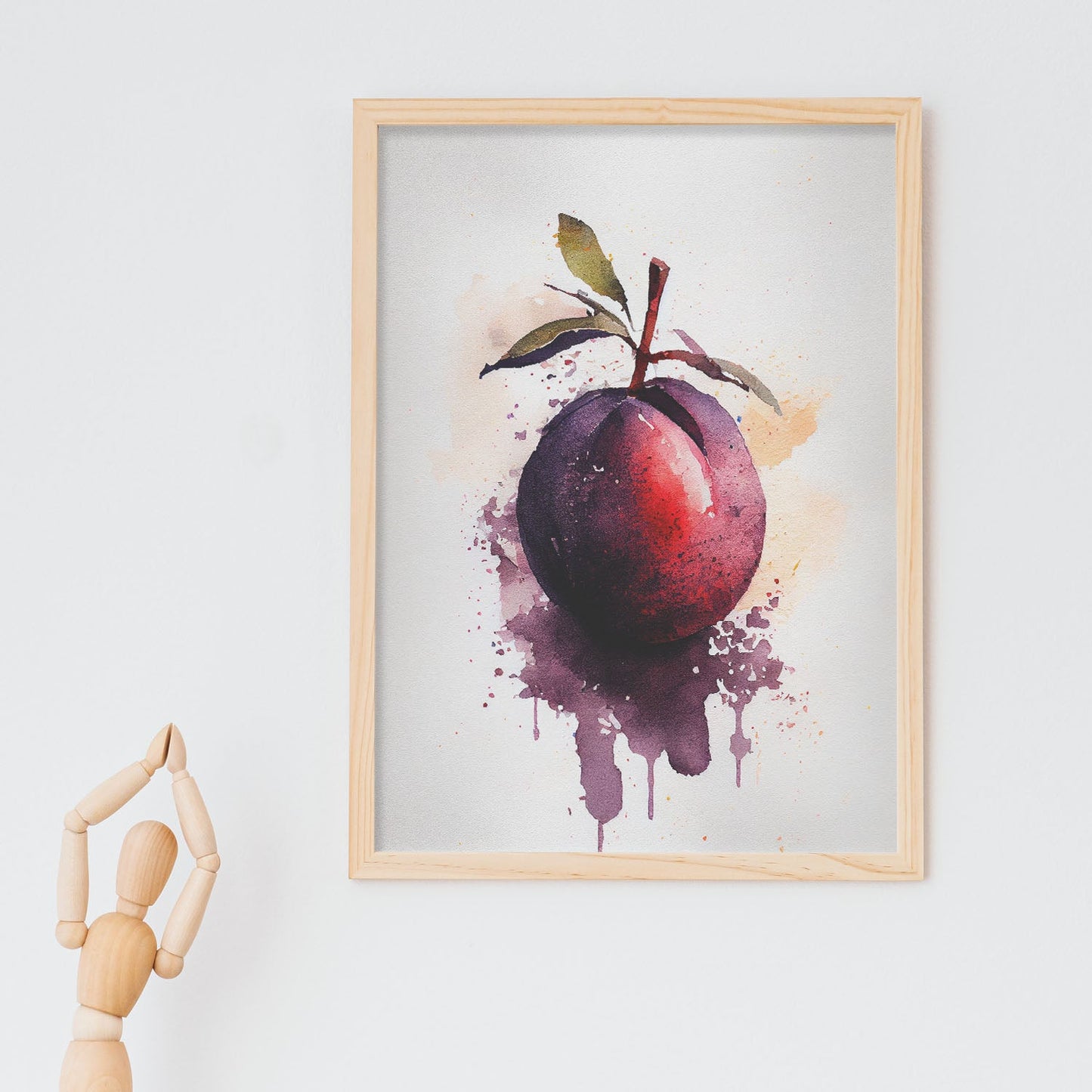 Nacnic minimalist Plumcot_1. Aesthetic Wall Art Prints for Bedroom or Living Room Design.