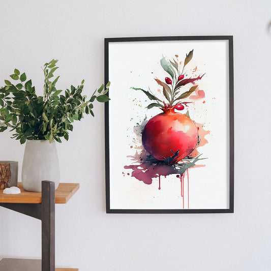 Nacnic minimalist Pomegranate_1. Aesthetic Wall Art Prints for Bedroom or Living Room Design.-Artwork-Nacnic-A4-Sin Marco-Nacnic Estudio SL