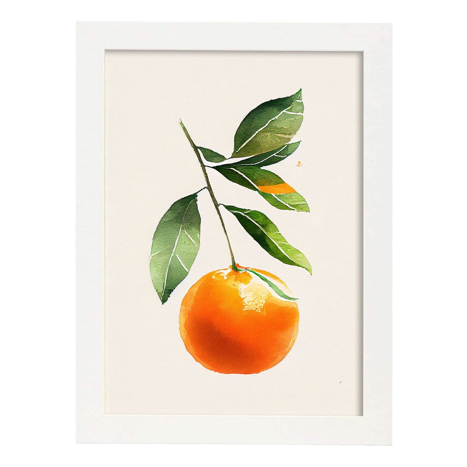 Nacnic minimalist Tangerine. Aesthetic Wall Art Prints for Bedroom or Living Room Design.-Artwork-Nacnic-A4-Marco Blanco-Nacnic Estudio SL
