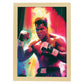 Nacnic Muhammad Ali ganando una figura dinámica de estilo Pixar Pixar. Estampados de arte de pared estético para el diseño de dormitorio o sala de estar.-Artwork-Nacnic-A4-Marco Madera clara-Nacnic Estudio SL