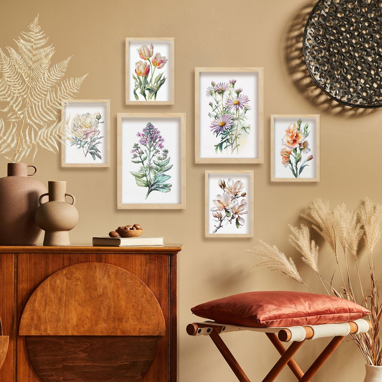 Nacnic Naranjas. Aesthetic Wall Art Prints for Bedroom or Living Room Design.