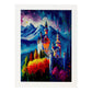 Nacnic Neuschwanstein Castle Bavaria Alemania Pintura al óleo b. Estampados de arte de pared estético para el diseño de dormitorio o sala de estar.-Artwork-Nacnic-A4-Marco Blanco-Nacnic Estudio SL