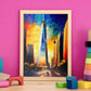 Nacnic One World Trade Center NYC New York USA Pintura al óleo. Estampados de arte de pared estético para el diseño de dormitorio o sala de estar.-Artwork-Nacnic-Nacnic Estudio SL