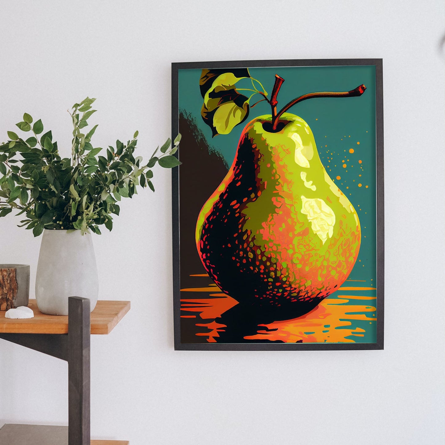 Nacnic Pear Pop Art_2. Aesthetic Wall Art Prints for Bedroom or Living Room Design.