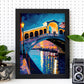 Nacnic Rialto Bridge Venecia Italia Italia Pintura al óleo Pincel Stroke. Estampados de arte de pared estético para el diseño de dormitorio o sala de estar.-Artwork-Nacnic-Nacnic Estudio SL