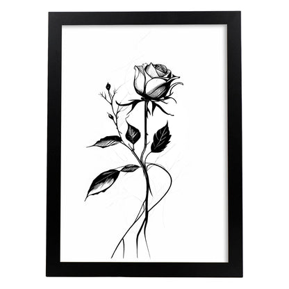 Lámina Nacnic de Rosa en Arte Minimalista