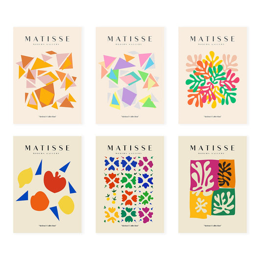 Nacnic Set de 6 Láminas Artísticas Abstractas de Matisse para Decoración de Interiores